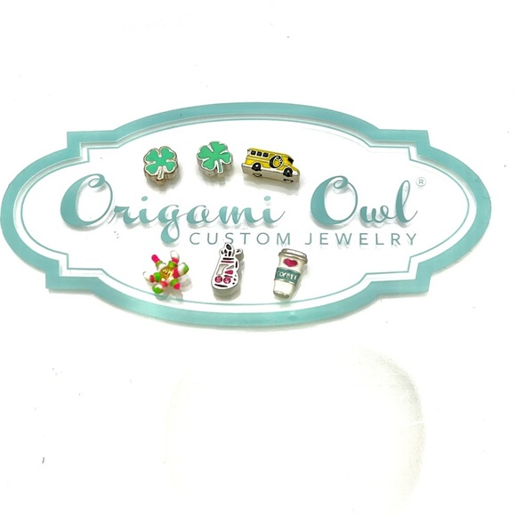 Origami Owl Jewelry - Origami Owl Authentic Silver Charms 6 Charms Bundle